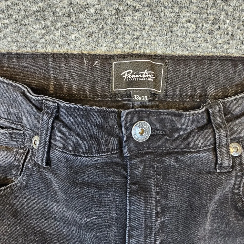 Primitive Skateboarding Mens Faded Black Denim Jeans 33x30 Stretch